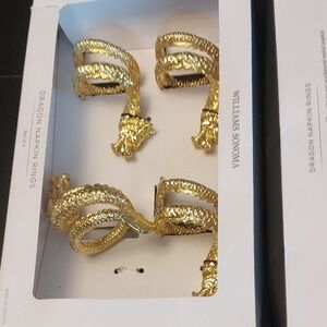 Williams Sonoma Gold Dragon Table Accents